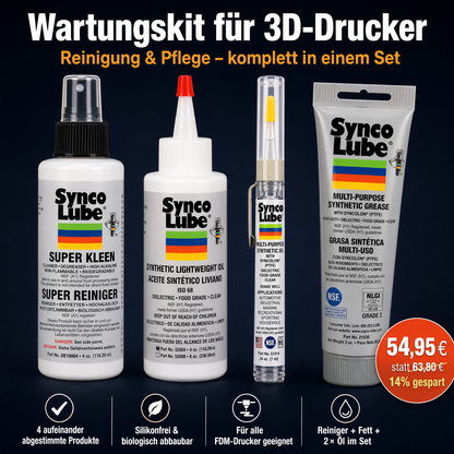 Wartungskit für 3D-Drucker, komplett: Reinigung und Pflege in einem Set