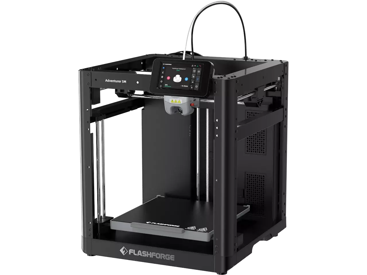 Flashforge Adventurer 5M 3D Drucker mit touchscreen und offener Bauweise für einfachen 3D-Druck.