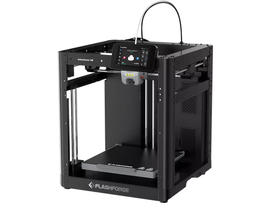 Flashforge Adventurer 5M 3D Drucker mit touchscreen und offener Bauweise für einfachen 3D-Druck.
