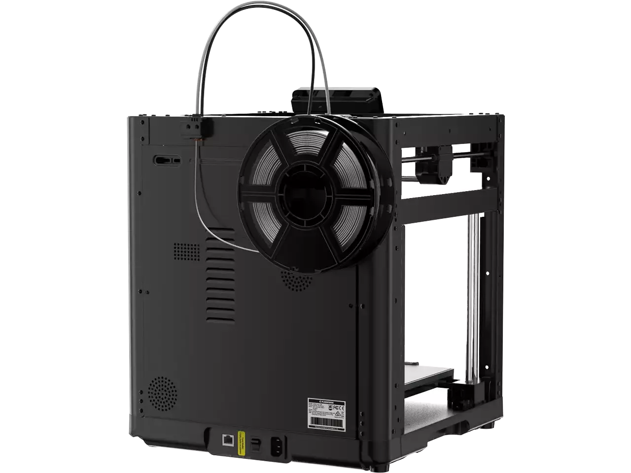 Flashforge Adventurer 5M 3D Drucker mit Spulenhalter und offener Bauweise, ideal für Einsteiger.