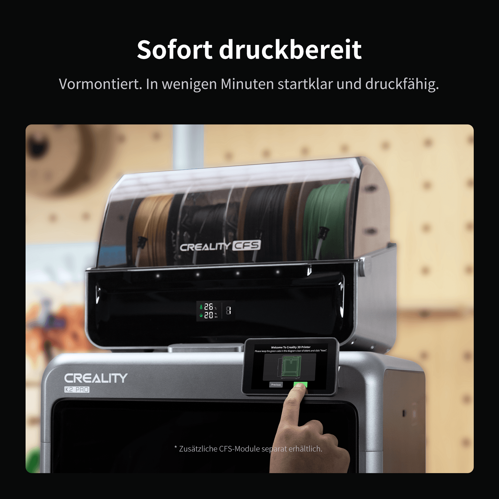Creality K2 Pro Combo – Aerospace Aluminium Rahmen und Linearführungen