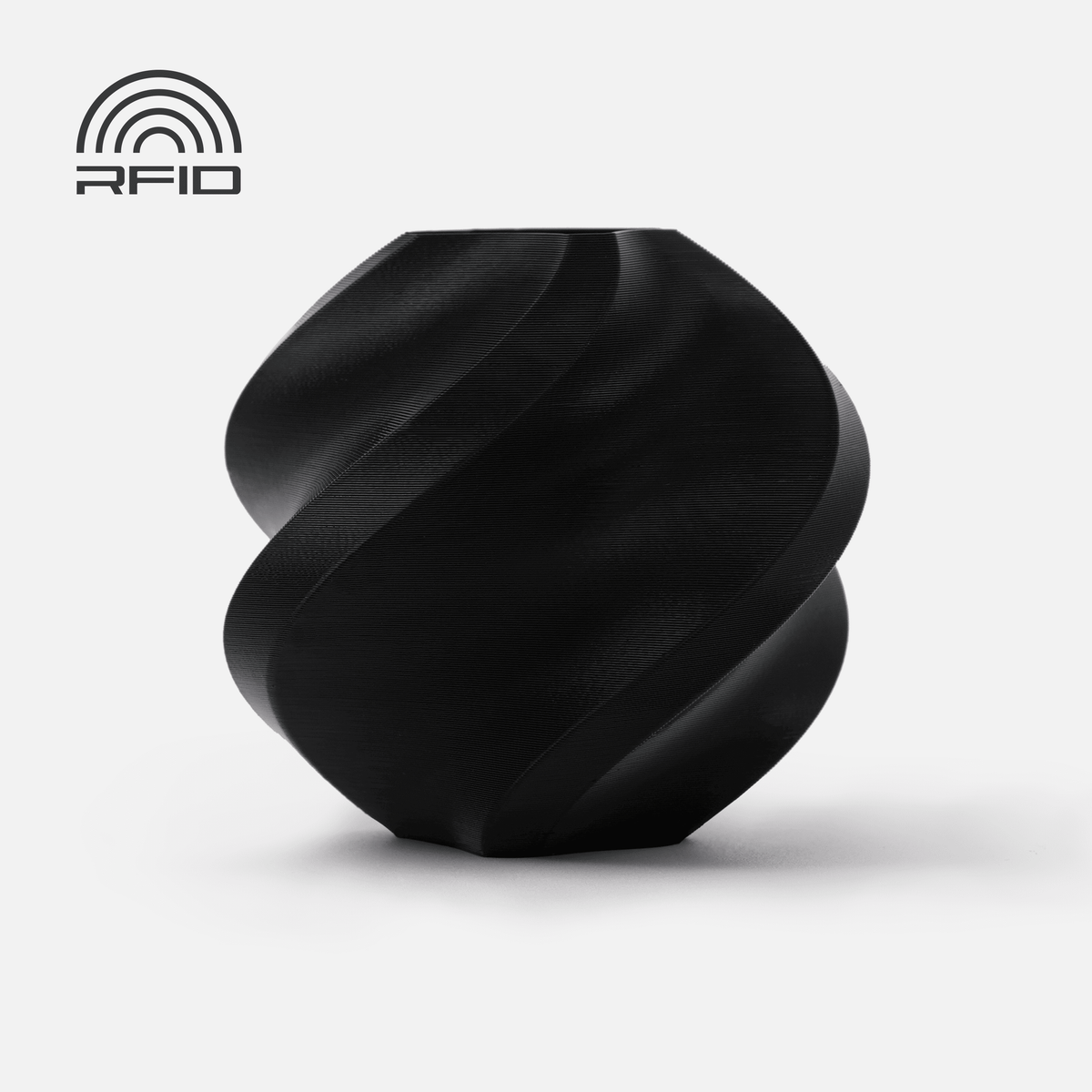 Bambu Lab ABS 3D-Druck Schwarz gedruckte Vase mit RFID-Technologie