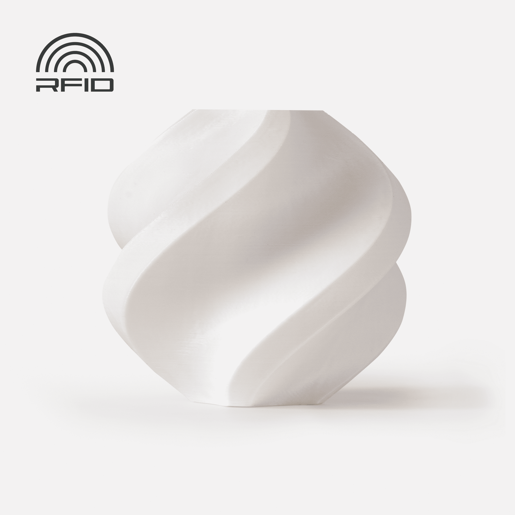 Bambu Lab ABS gedrucktes spiralförmiges Objekt im 3D-Druck für funktionale Anwendungen.