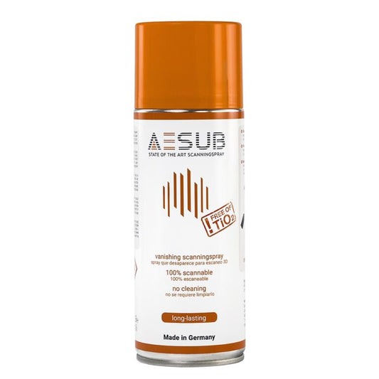 AESUB Scanspray Orange Scanspray 400ml für 3D-Scans, selbstverflüchtigendes Mattierungsspray, lange Standzeit.