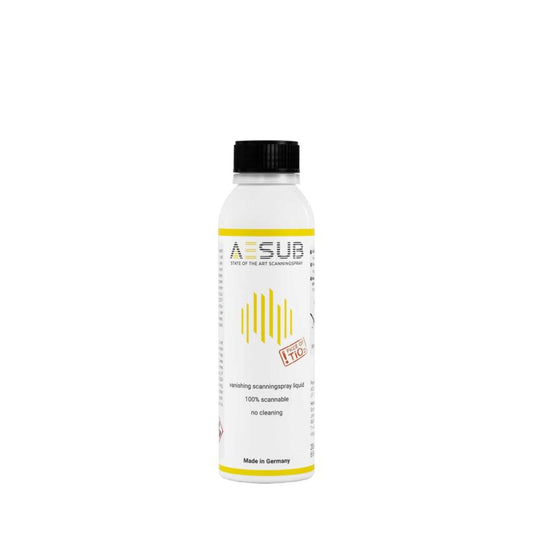 AESUB Scanspray Yellow 200ml Mattierungsspray Flasche für präzise 3D-Scans in höchster Detailgenauigkeit.