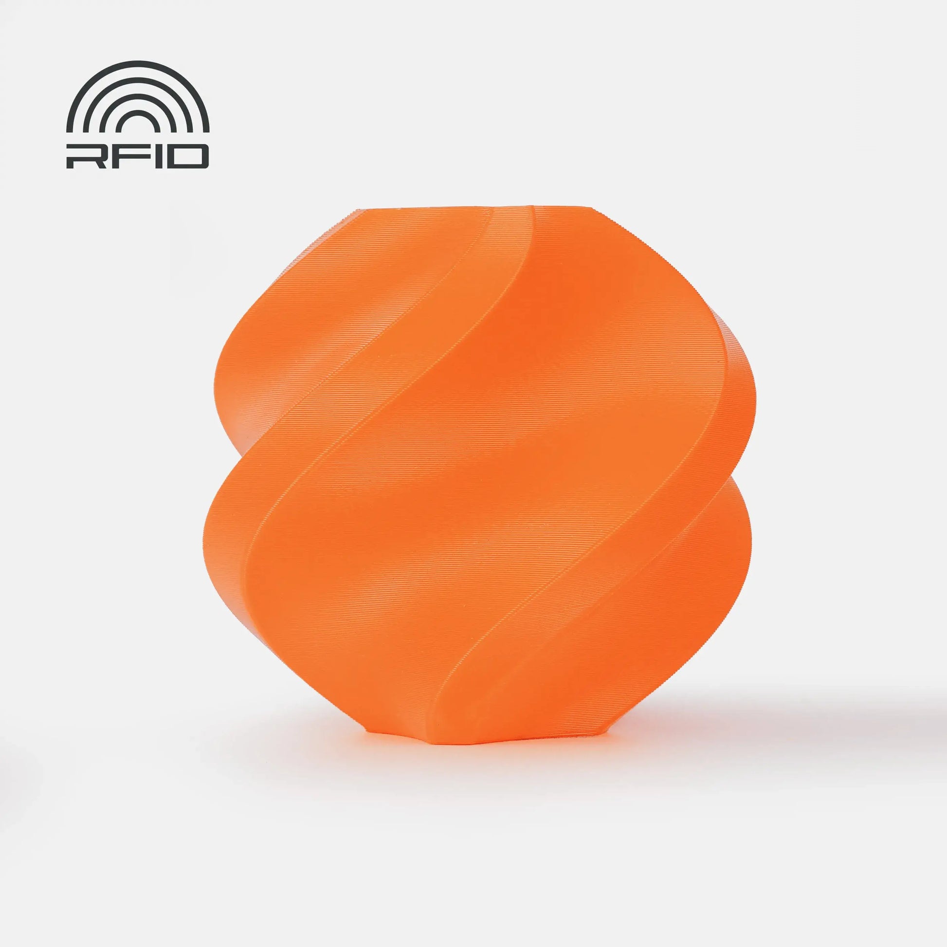 Bambu Lab ABS 3D-Druck orange spiralförmige Vase für funktionale Anwendungen