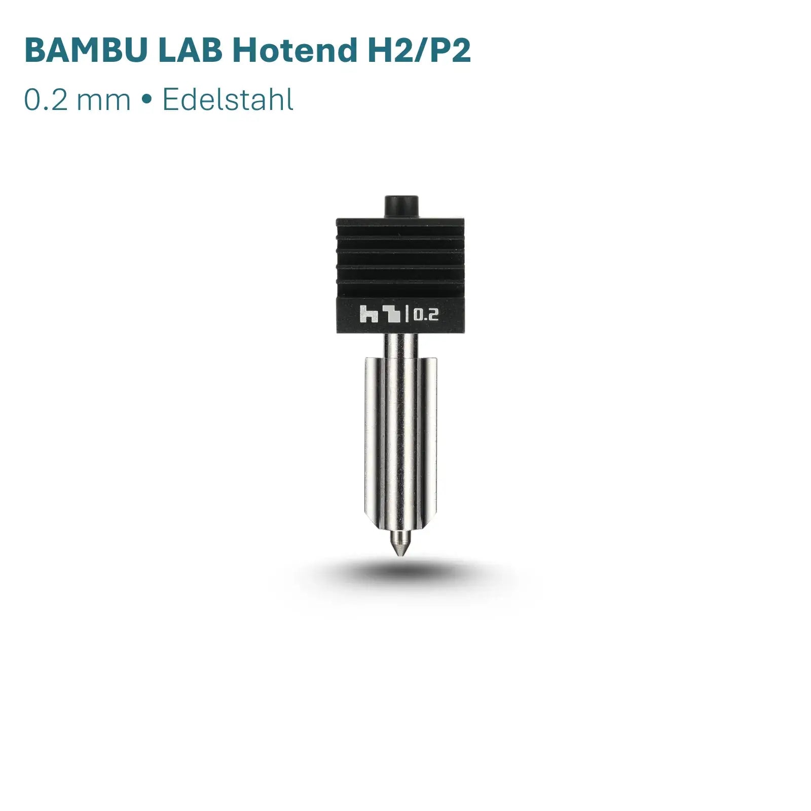 Bambu Lab Hotend H2/P2-Serie 0.2 mm Edelstahl - Hochwertige, effizienter Düsenwechsel.