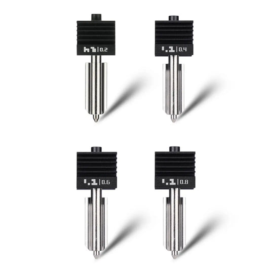 Bambu Lab Hotend H2/P2-Serie - Set von Schnellwechsel-Düsen mit verschiedenen Durchmessern 0.2, 0.4, 0.6, 0.8 mm