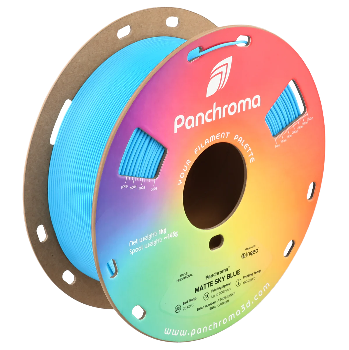 Polymaker Panchroma PLA Matte Filament in Himmelblau als Spule oder Refill