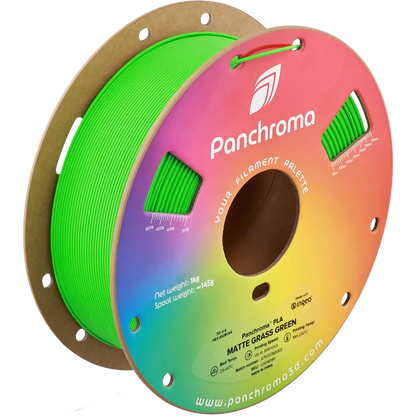Polymaker Panchroma PLA Matt - das PLA für sanfte Oberflächen, Matte Grass Green Filament auf Spule.