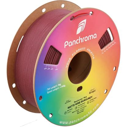Polymaker Panchroma PLA Matt - das PLA für sanfte Oberflächen, Matte Wine Burgundy Filament auf Spule.