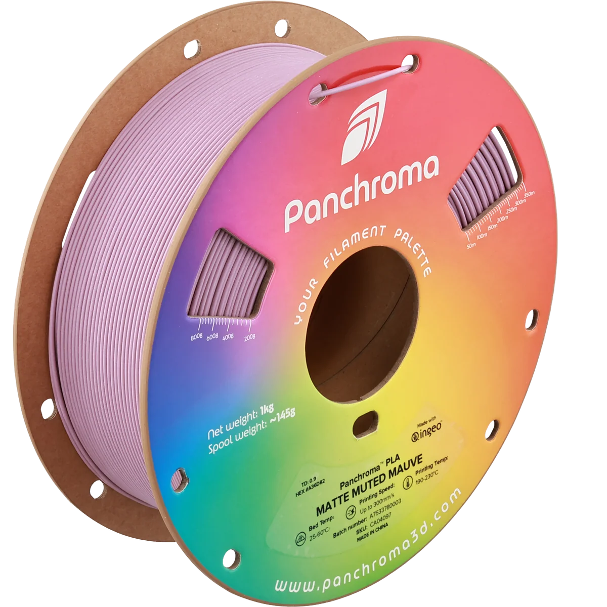 Polymaker Panchroma PLA Matte Filament in Muted Mauve, Spule