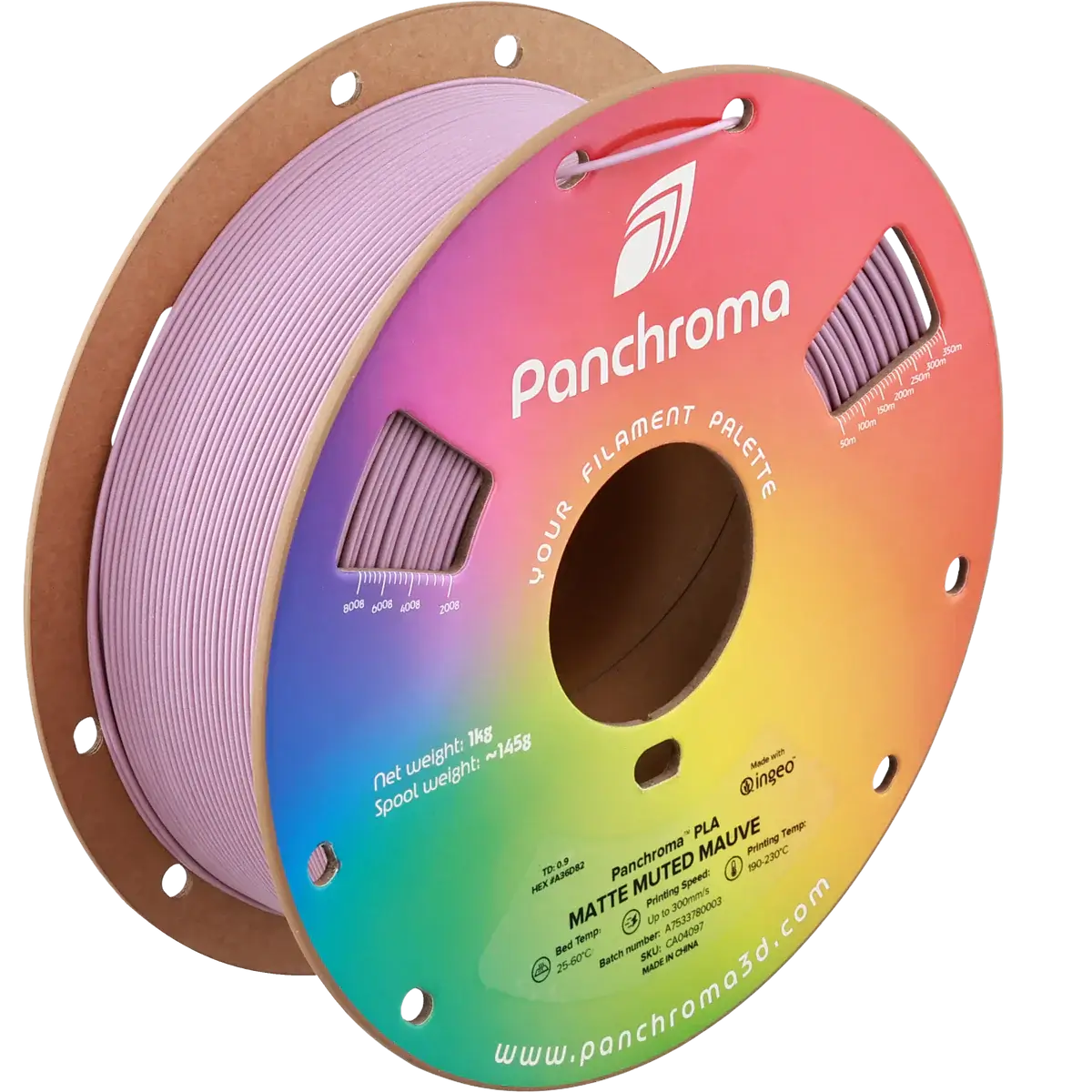 Polymaker Panchroma PLA Matt - das PLA für sanfte Oberflächen, lila Filamentrolle für 3D-Druck