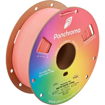 Polymaker Panchroma PLA Matt - das PLA für sanfte Oberflächen, Spule mit matter Pastellkoralle.