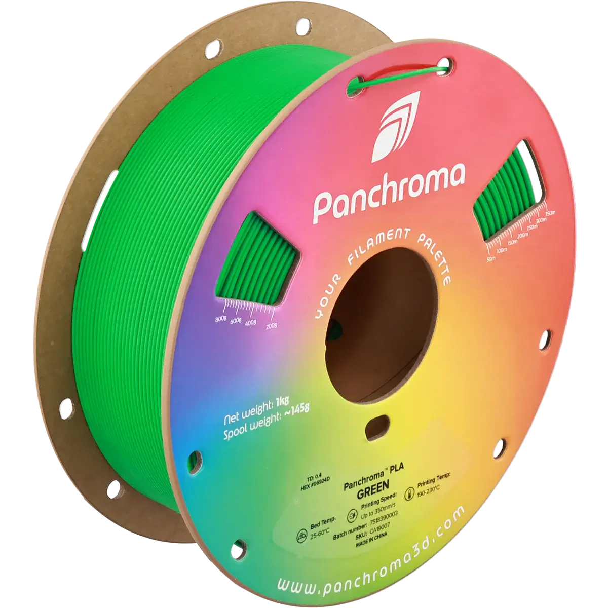 Polymaler Panchroma Basic PLA – Filament für den 3D-Druck in leuchtendem Grün, ideal für FDM-3D-Druck