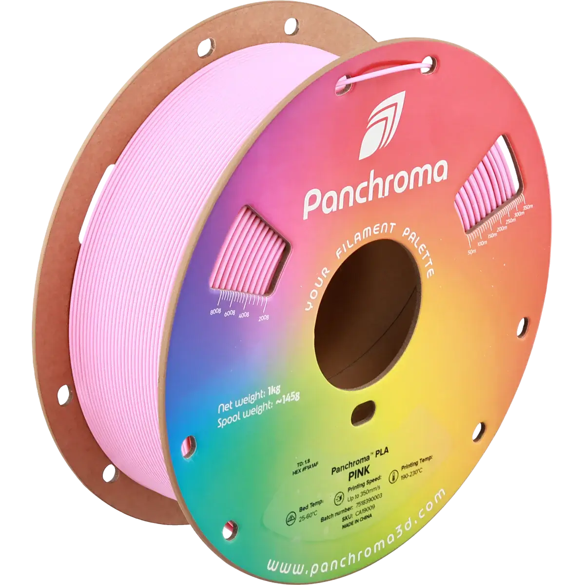 Polymaler Panchroma Basic PLA – Filament für den 3D-Druck in Pink auf einer Spule