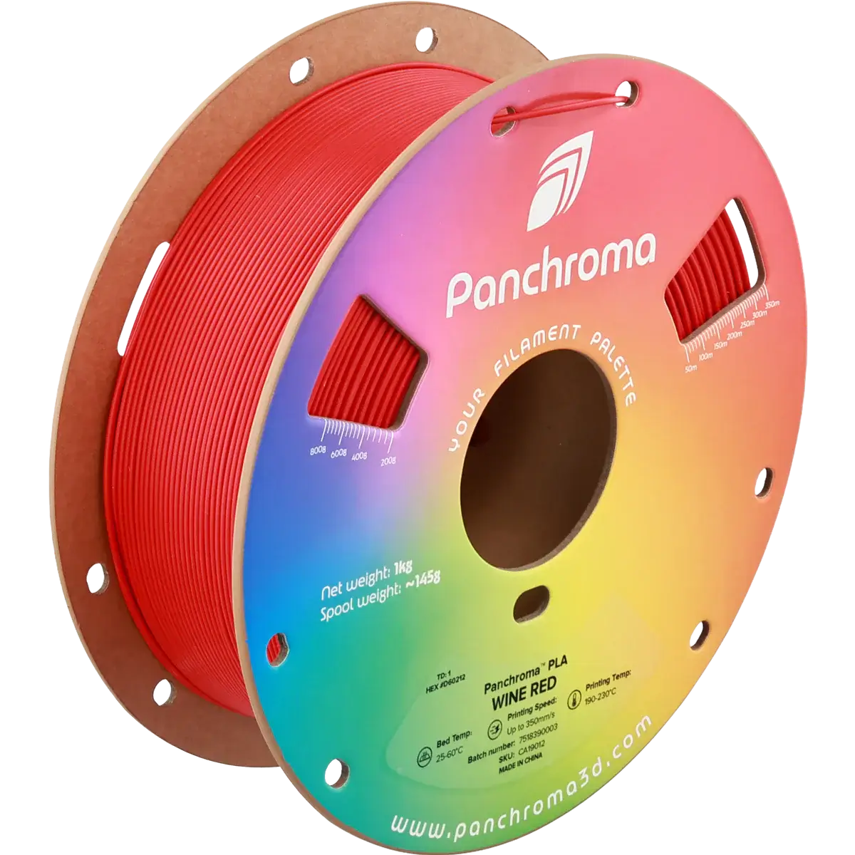 Polymaler Panchroma Basic PLA – Filament für den 3D-Druck in Weinrot auf Spule