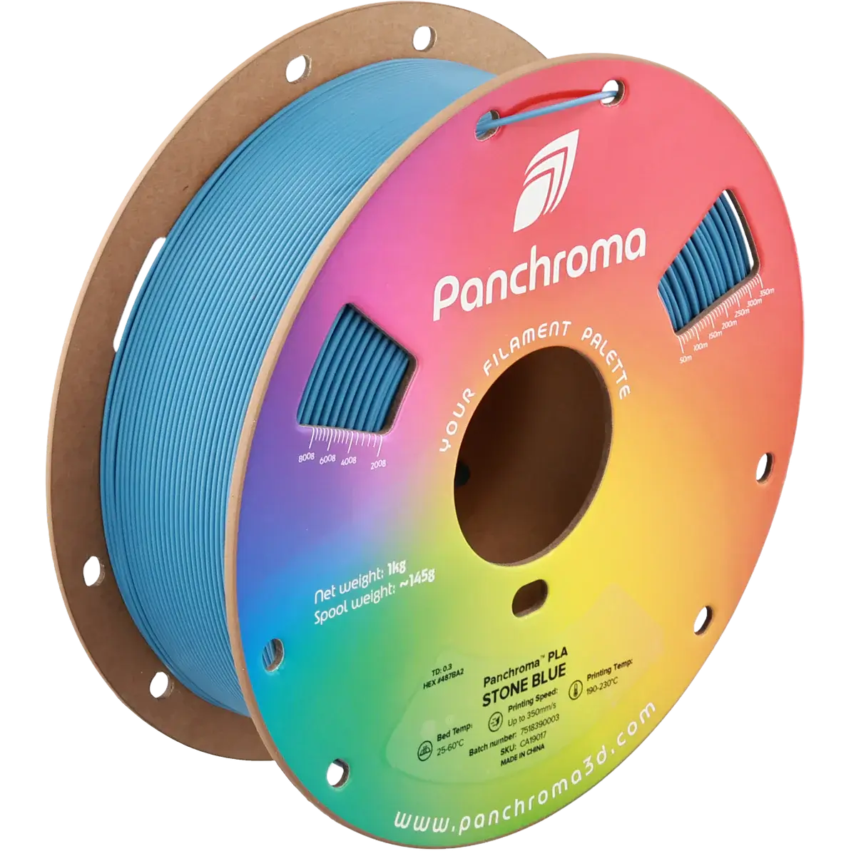 Polymaler Panchroma Basic PLA – Filament für den 3D-Druck auf einer Spule in Steinblau