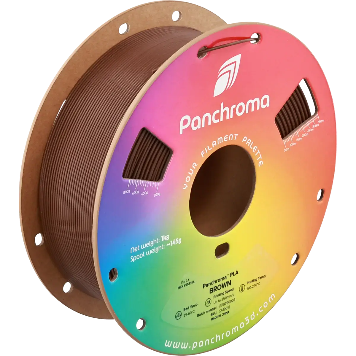 Polymaler Panchroma Basic PLA – Filament für den 3D-Druck in braunem Farbton auf Spule