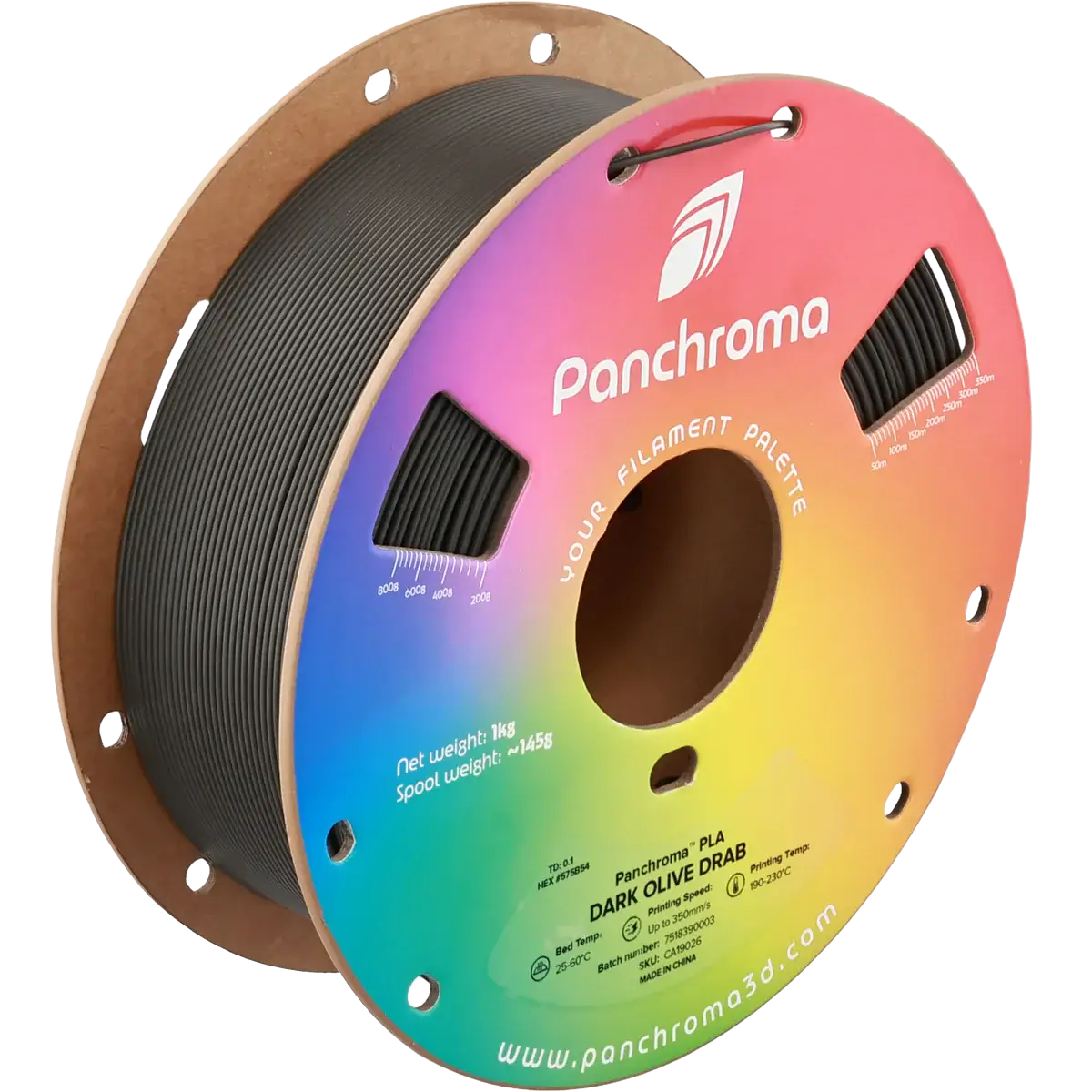 Polymaler Panchroma Basic PLA – Filament für den 3D-Druck in Dark Olive Drab Farbe auf Spule
