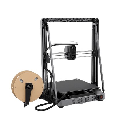 Creality Ender-3 V3 Plus 3D Drucker – CoreXZ, 300³ mit angrenzender Filamentrolle.