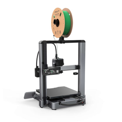Creality Hi 3D Drucker – Hochgeschwindigkeit, CFS-ready mit grünem Filament und stablem Aluminiumrahmen.