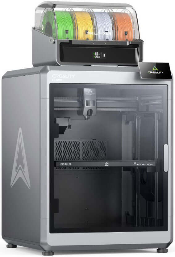 Creality K2 Plus Combo – FDM 3D-Drucker mit CFS und aktiver Kammerheizung, ideal für Multicolor-Druck.