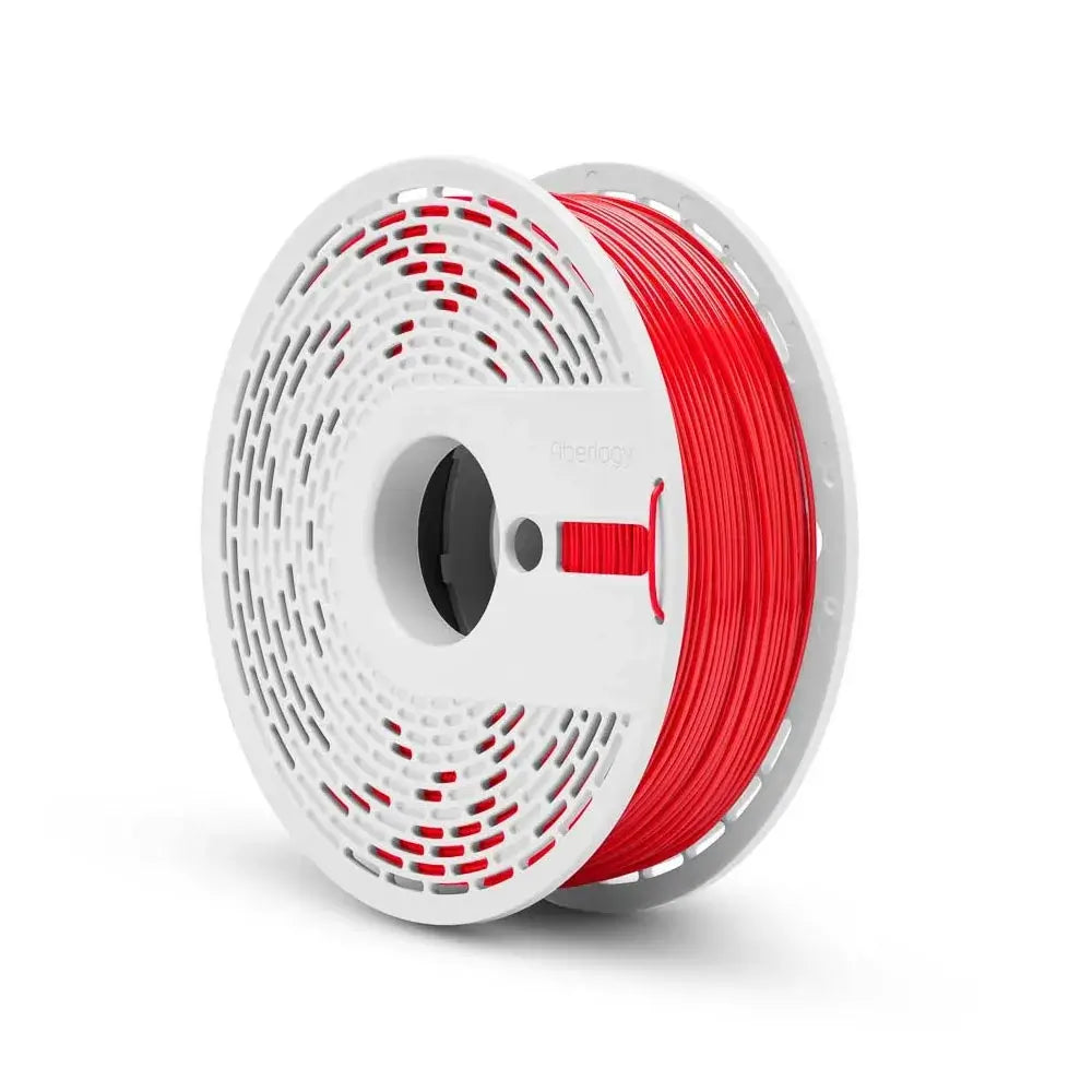 Fiberlogy Nylon PA12 – Technisches Filament für anspruchsvolle Bauteile auf einer Spule in Rot.