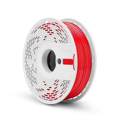 Fiberlogy Nylon PA12 – Technisches Filament für anspruchsvolle Bauteile auf einer Spule in Rot.