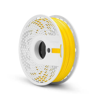 Fiberlogy Nylon PA12 – Technisches Filament für anspruchsvolle Bauteile, gelbes FDM-Filament auf einer Spule.