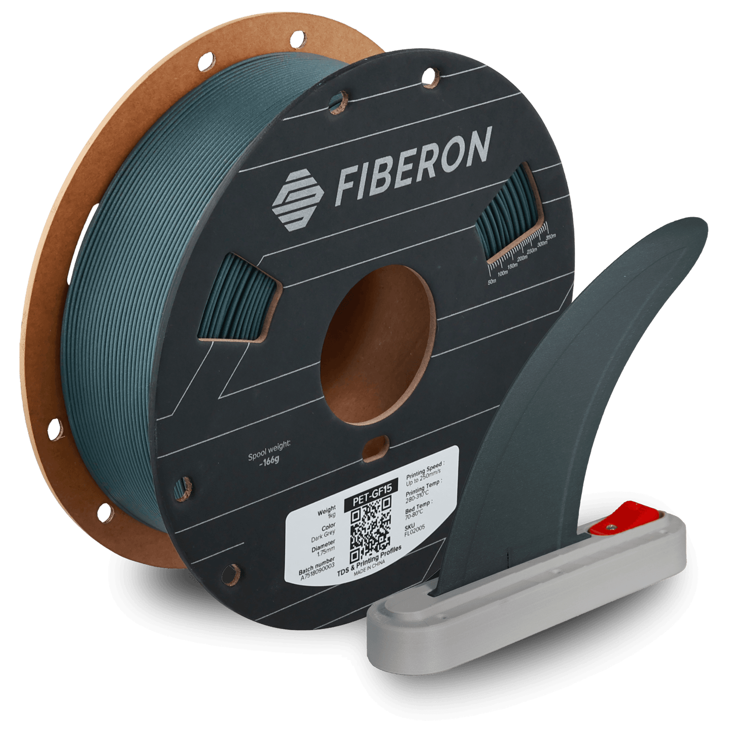 Polymaker Fiberon PET-GF15 – Glasfaserverstärktes PET-Filament Spule mit 15% Glasfaseranteil.