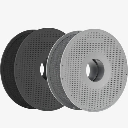 Bambu Lab Reusable Spool Mehrwegspule für Refill in verschiedenen Farben, geeignet für spulenlose Filamentrollen.