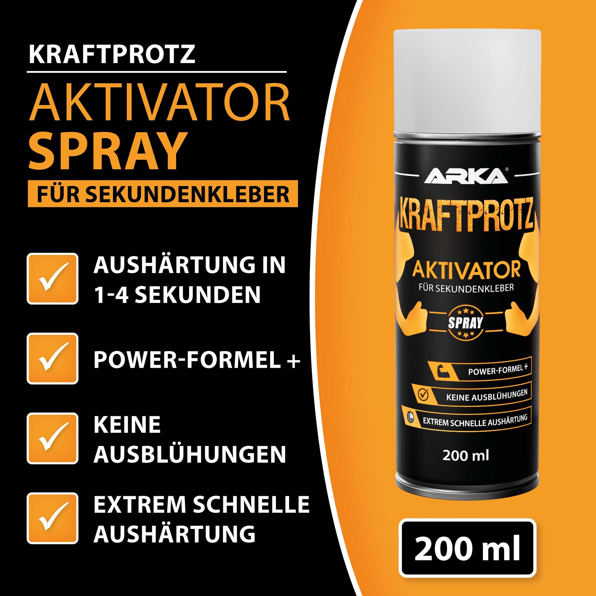 ARKA Kraftprotz Aktivator-Spray für ultra schnelle Verklebungen im 3D-Druck