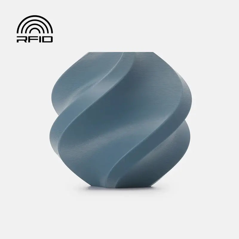 Bambu Lab PETG Basic – Filament für Outdoor & Funktion, gedruckt in grauem PETG mit spiralförmigem Design.