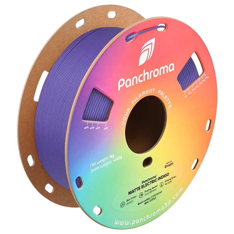 Polymaker Panchroma PLA Matte Filament in Electric Indigo, Spule