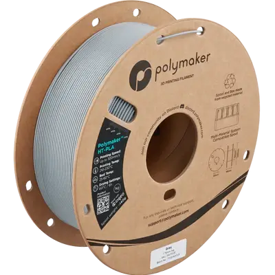 Polymaker HT-PLA hitzebeständiges PLA Filament auf einer Spule, ideal für 3D-Druck von temperaturbeständigen Teilen.