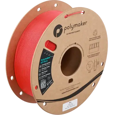 Polymaker HT-PLA hitzebeständiges PLA Filament auf einer Spule, geeignet für 3D-Druck mit hoher Wärmeformbeständigkeit.