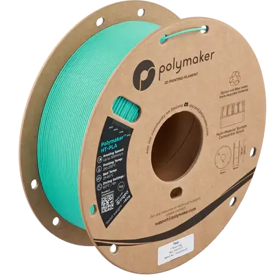Polymaker HT-PLA hitzebeständiges PLA Filament auf einer Spule, geeignet für 3D-Druckteile.