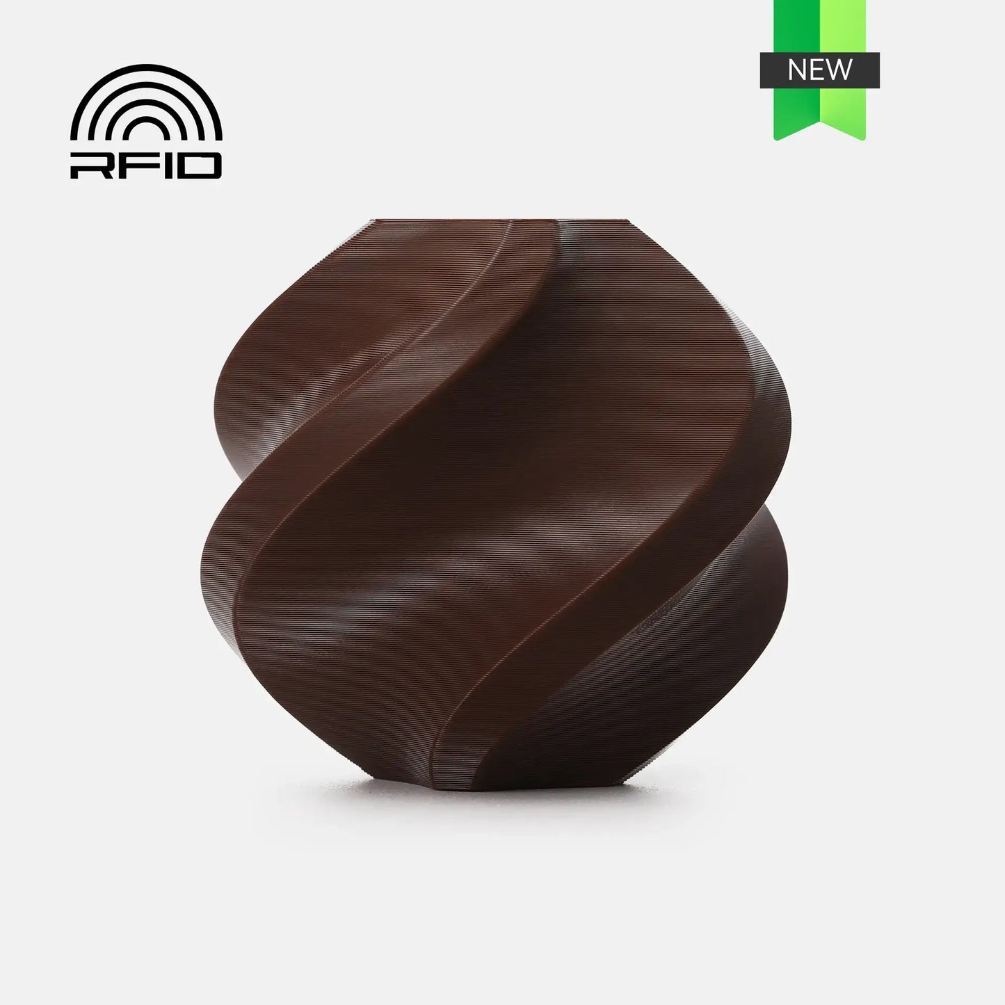 Bambu Lab PETG Basic – Filament für Outdoor & Funktion, gedruckte spiralförmige Vase aus PETG-Filament.