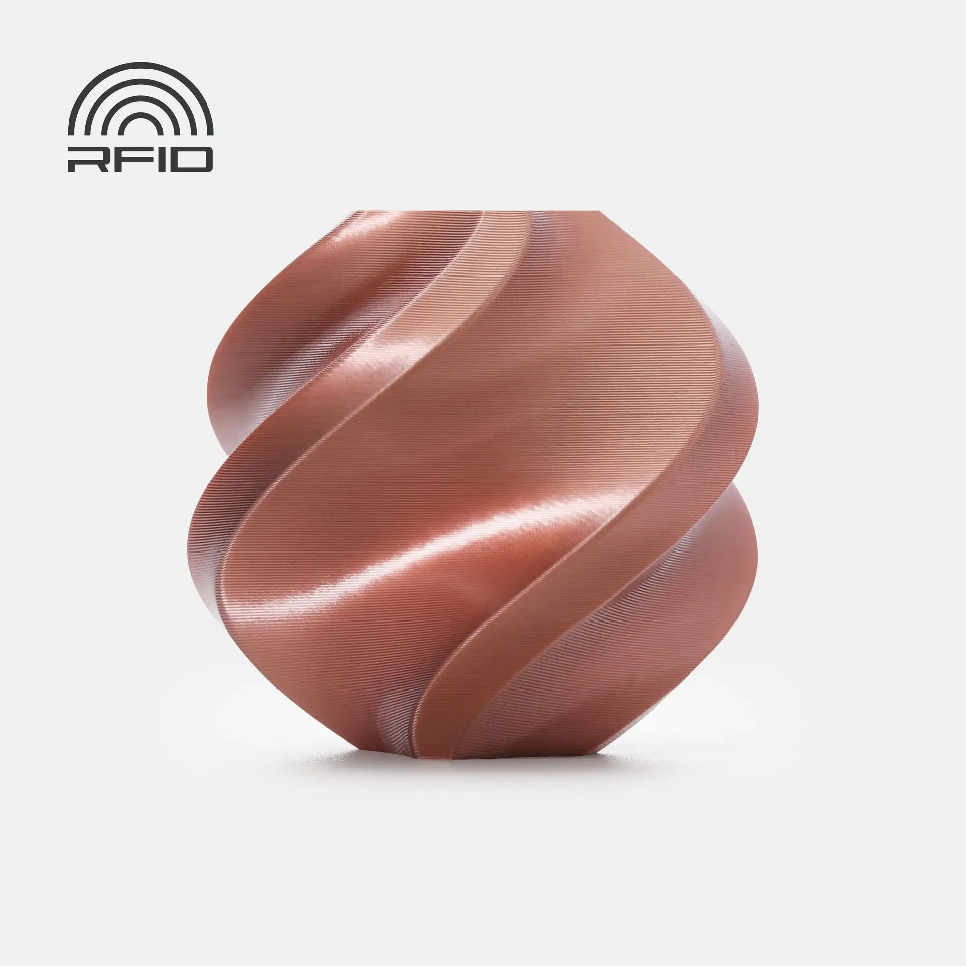 Bambu Lab PLA Silk+ 3D-Druck Dekoobjekt mit glanzvollem Finish und seidenartiger Oberfläche.