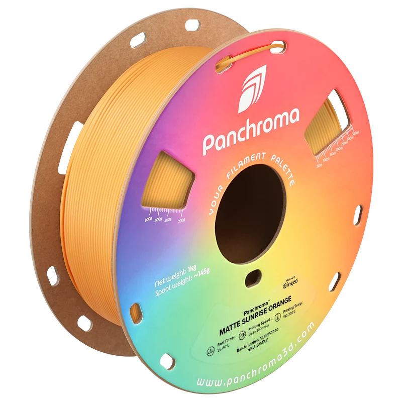 Polymaker Panchroma PLA Matte Filament in Sunrise Orange, Spule