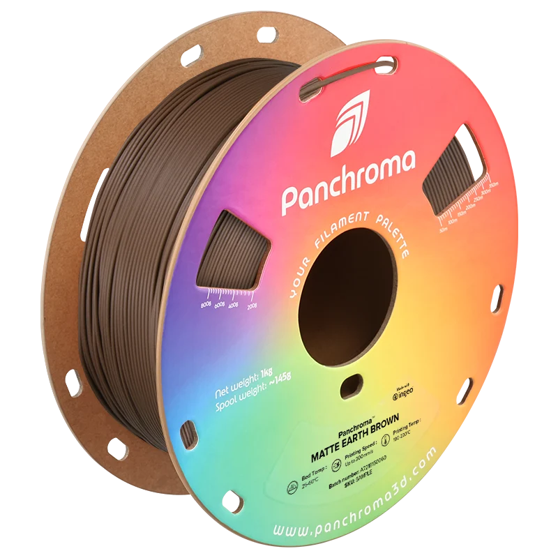 Polymaker Panchroma PLA Matte Filament in Earth Brown, Spule