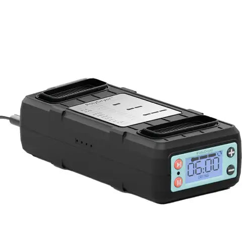 Polymaker PolyDryer Dry Dock Modul für Filamenttrocknung, aktiv mit Temperatur- und Luftzirkulationssteuerung.