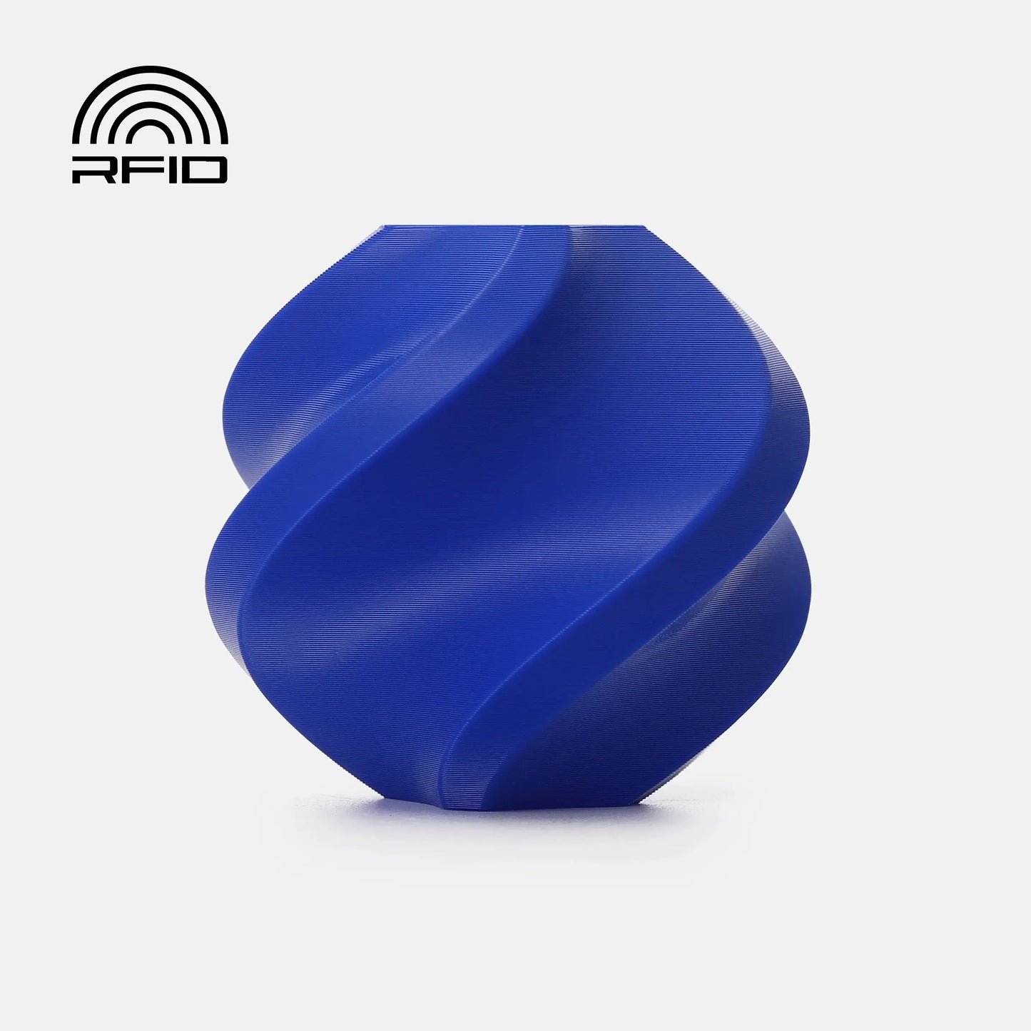 Bambu Lab PETG Basic – Filament für Outdoor & Funktion, blauer spiralförmiger 3D-Druck Objektnachweis.