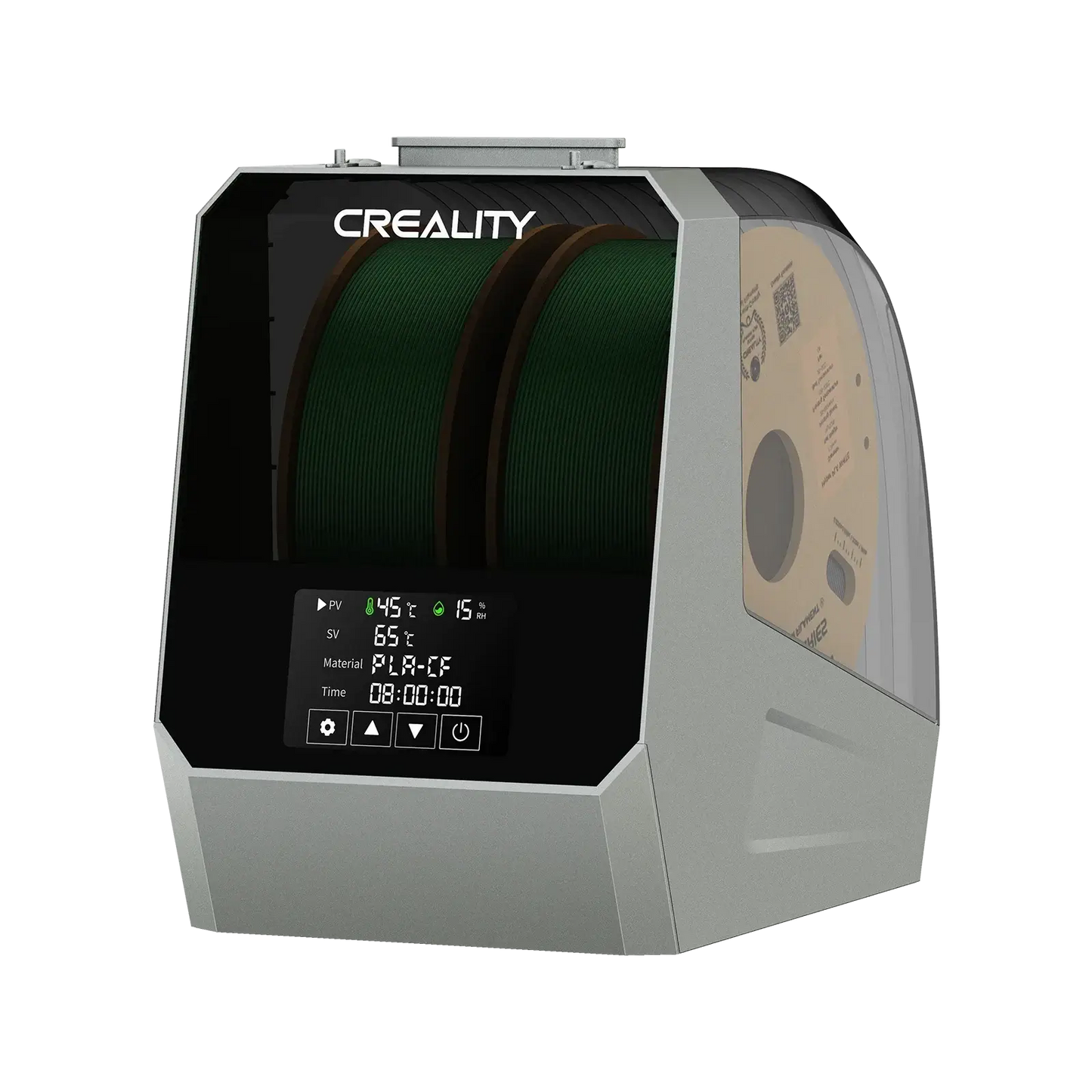 Creality Space Pi Filament Trockenbox Plus – 2 Spulen mit zwei Spulen und digitalem Display für optimalen Druck.