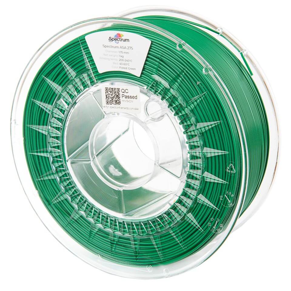Spectrum ASA 275 – UV-beständiges ASA Filament in grün auf Spule.