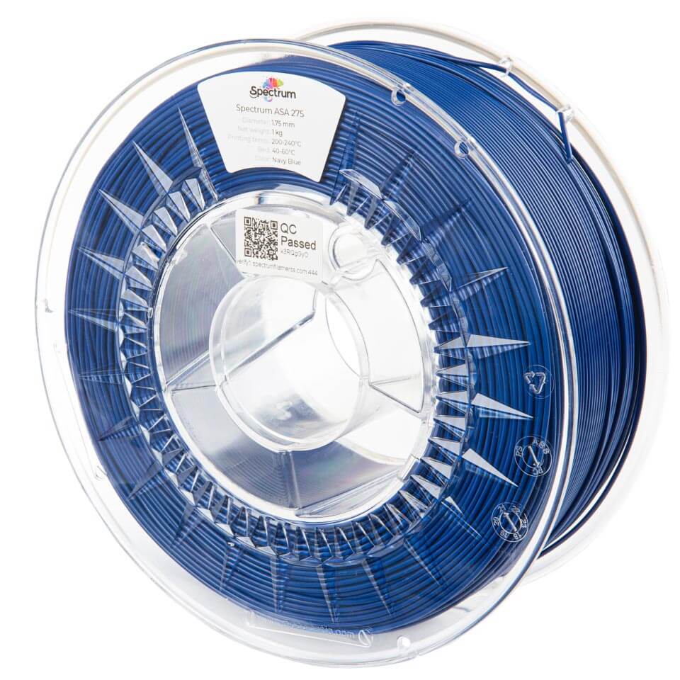 Spectrum ASA 275 – UV-beständiges ASA Filament auf einer Spule in Blau