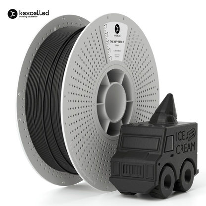 Kexcelled THE K5 PETG M – Mattes PETG-Filament spool with black ice cream truck model