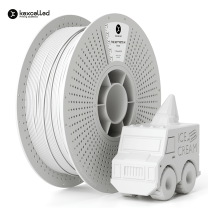Kexcelled THE K5 PETG M – Mattes PETG-Filament Spule mit 3D-gedrucktem Lastwagen und Eiscreme-Aufsatz