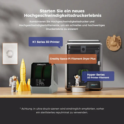 Creality Space Pi Filament Trockenbox Plus – 2 Spulen in einer 3D-Drucker Umgebung zur optimalen Filamenttrocknung.